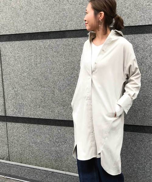 meJane(ミージェーン)の「コーデュロイシャツワンピース(シャツワンピース・レディース・アイボリー/モカ・フリー)」の13枚目の写真