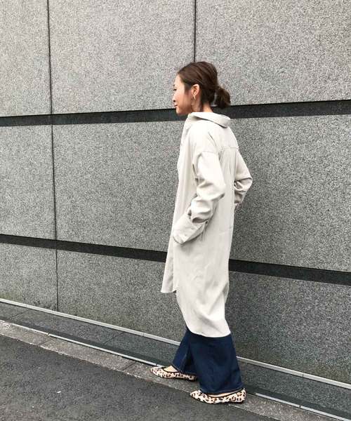 meJane(ミージェーン)の「コーデュロイシャツワンピース(シャツワンピース・レディース・アイボリー/モカ・フリー)」の10枚目の写真