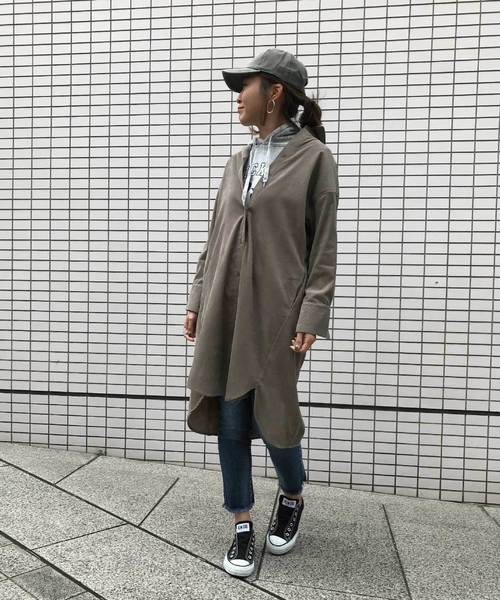 meJane(ミージェーン)の「コーデュロイシャツワンピース(シャツワンピース・レディース・アイボリー/モカ・フリー)」の16枚目の写真