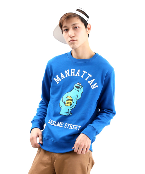 WEGO（ウィゴー）の「WEGO/SESAME STREETスウェット（スウェット・メンズ・ホワイト/ブルー・MEDIUM/LARGE）」の6枚目の写真