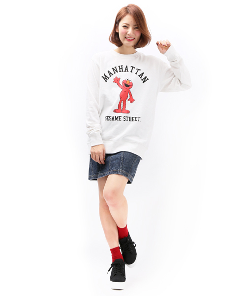 WEGO（ウィゴー）の「WEGO/SESAME STREETスウェット（スウェット・メンズ・ホワイト/ブルー・MEDIUM/LARGE）」の12枚目の写真