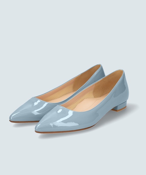 MAMIAN（マミアン）の「iCoN COLORS / ポインテッドトゥ エナメル フラットパンプス（パンプス・レディース・ブラック/アイボリー/ベージュ系その他/グレイッシュベージュ/ネイビー/ブラウン/ブラウン系その他/グレー系その他/コーラル/ミント/モカ/ダークネイビー/グレイッシュブルー・22.5cm/23.5cm/24.5cm/23.0cm/24.0cm/25.0cm）」の14枚目の写真