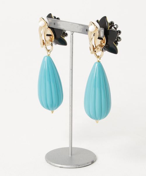 関税/送料込み【en route】18Kフラワードロップイヤリング drop pearl earring ～ﾄﾞﾛｯﾌﾟﾊﾟｰﾙｲﾔﾘﾝｸﾞ | flower／フラワー公式通販
