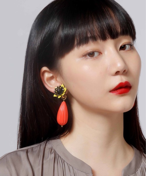 関税/送料込み【en route】18Kフラワードロップイヤリング drop pearl earring ～ﾄﾞﾛｯﾌﾟﾊﾟｰﾙｲﾔﾘﾝｸﾞ | flower／フラワー公式通販