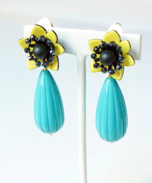 関税/送料込み【en route】18Kフラワードロップイヤリング drop pearl earring ～ﾄﾞﾛｯﾌﾟﾊﾟｰﾙｲﾔﾘﾝｸﾞ | flower／フラワー公式通販