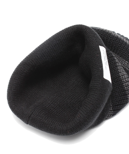 BEAUTY&YOUTH UNITED ARROWS（ビューティーアンドユースユナイテッドアローズ）の「MT ボーダー アゼ ビーニー 14SS◆（ニットキャップ/ビーニー・メンズ・オフホワイト/ブラック/グレー/ネイビー・フリー）」の8枚目の写真