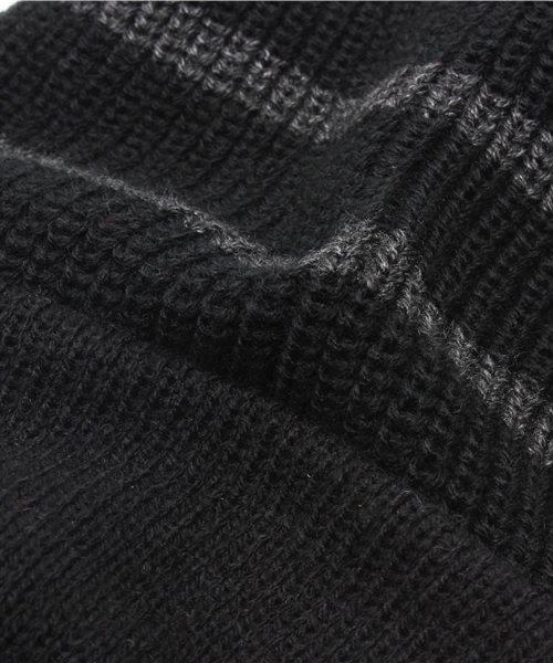 BEAUTY&YOUTH UNITED ARROWS（ビューティーアンドユースユナイテッドアローズ）の「MT ボーダー アゼ ビーニー 14SS◆（ニットキャップ/ビーニー・メンズ・オフホワイト/ブラック/グレー/ネイビー・フリー）」の9枚目の写真