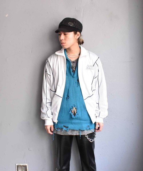 NIKE（ナイキ）の「【ヴィンテージ古着】90's NIKE/ナイキ ジャージ トラックジャケット（ジャージ・メンズ・ホワイト・SMALL）」の4枚目の写真