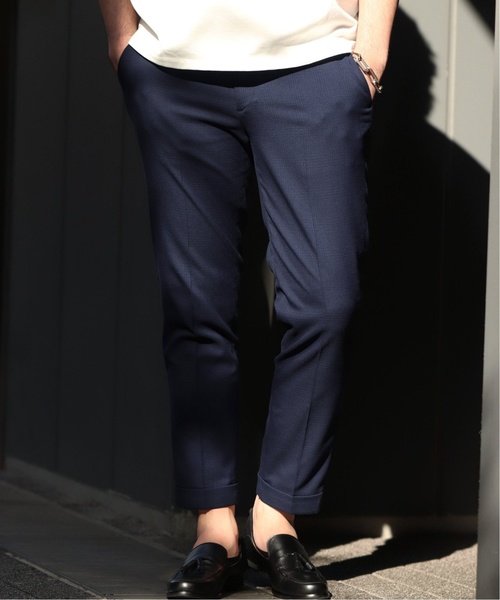 EDIFICE（エディフィス）の「TRチェック イージー テーパード パンツ（その他パンツ・メンズ・ブラウン/ネイビー/チャコールグレー・LARGE/MEDIUM/SMALL）」の3枚目の写真