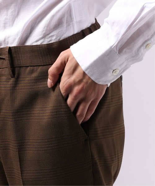 EDIFICE（エディフィス）の「TRチェック イージー テーパード パンツ（その他パンツ・メンズ・ブラウン/ネイビー/チャコールグレー・LARGE/MEDIUM/SMALL）」の8枚目の写真