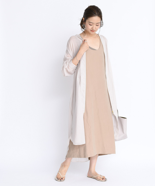 DouDou（ドゥドゥ）の「ボイルシャツコート（シャツ/ブラウス・レディース・ライトグレー/ベージュ/ピンク・FREE）」の19枚目の写真