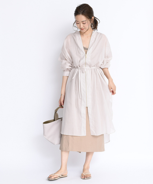 DouDou（ドゥドゥ）の「ボイルシャツコート（シャツ/ブラウス・レディース・ライトグレー/ベージュ/ピンク・FREE）」の22枚目の写真