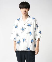 unrelaxing | ビッグシルエット柄アロハシャツ 総柄開襟シャツ オープンカラーシャツ(シャツ/ブラウス)