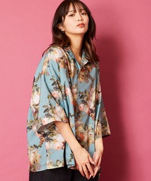 ビッグシルエット総柄開襟アロハシャツ