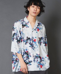 ビッグシルエット総柄開襟アロハシャツ