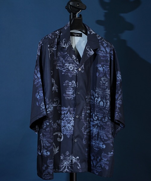 O*E様 Needles ネイビー レース アロハシャツ M O*E様 Needles ネイビー レース アロハシャツ M 23SS】Needles