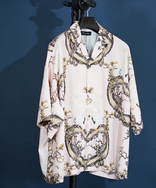 セール】ビッグシルエット総柄開襟アロハシャツ（シャツ