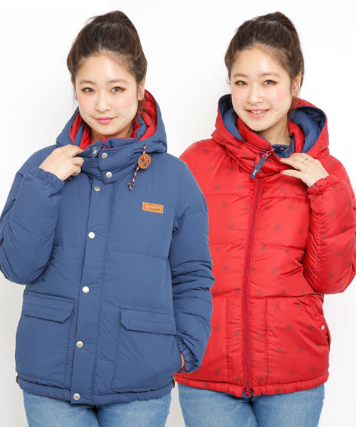 X-girl(エックスガール)の「STAR REVERSIBLE PUFF JUMPER(ダウンジャケット/コート・レディース・ブラック/ベージュ/ネイビー・1/2)」の18枚目の写真