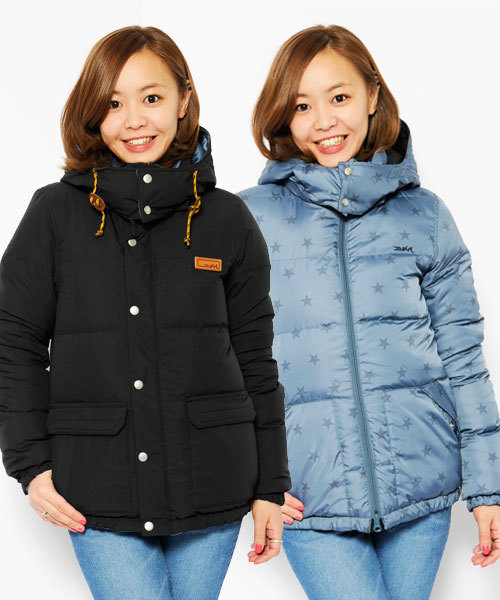 X-girl(エックスガール)の「STAR REVERSIBLE PUFF JUMPER(ダウンジャケット/コート・レディース・ブラック/ベージュ/ネイビー・1/2)」の20枚目の写真