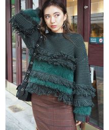 EVRIS | ローピングヤーンMIXシャギーニットプルオーバー(ニット/セーター)