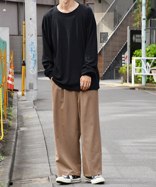 kutir(クティール)の「ワッフルロングTシャツ(Tシャツ/カットソー・メンズ・ホワイト/ブラック・SMALL/MEDIUM/LARGE)」の3枚目の写真