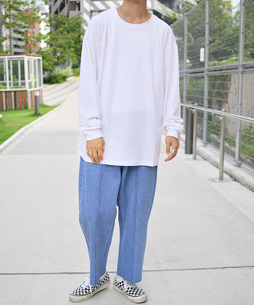 kutir(クティール)の「ワッフルロングTシャツ(Tシャツ/カットソー・メンズ・ホワイト/ブラック・SMALL/MEDIUM/LARGE)」の16枚目の写真