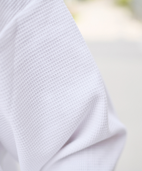 kutir(クティール)の「ワッフルロングTシャツ(Tシャツ/カットソー・メンズ・ホワイト/ブラック・SMALL/MEDIUM/LARGE)」の10枚目の写真