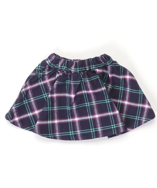 Caldia（カルディア）の「ストレッチ起毛チェック柄スカート（スカート・キッズ・イエロー/ネイビー・80/90/100/110/120/130/140）」の7枚目の写真
