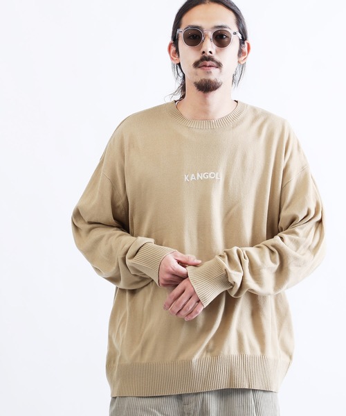 KANGOL(カンゴール)の「KANGOL ( カンゴール ) 刺繍 ニット(ニット/セーター・メンズ・ホワイト/ブラック/ベージュ/ネイビー・MEDIUM/LARGE/X-LARGE)」の4枚目の写真