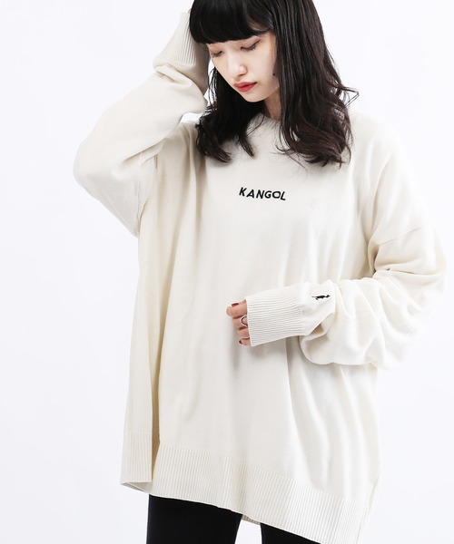 KANGOL(カンゴール)の「KANGOL ( カンゴール ) 刺繍 ニット(ニット/セーター・メンズ・ホワイト/ブラック/ベージュ/ネイビー・MEDIUM/LARGE/X-LARGE)」の5枚目の写真
