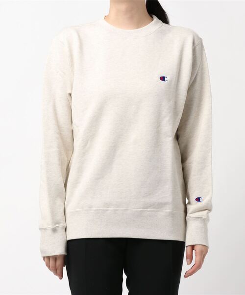 Champion（チャンピオン）の「[Champion]チャンピオンクルーネックスウェットトップス（スウェット・レディース・ホワイト/グレー/ブラック/ネイビー/オリーブ/ベージュ系その他/チャコール/オレンジ/ベージュ/モスグリーン/レンガ・L/M）」の7枚目の写真