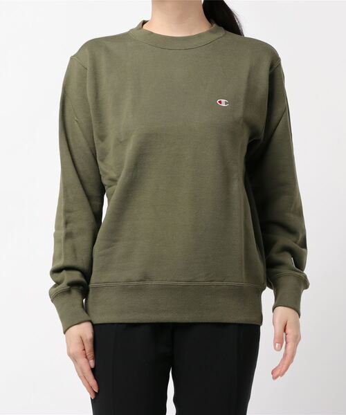 Champion（チャンピオン）の「[Champion]チャンピオンクルーネックスウェットトップス（スウェット・レディース・ホワイト/グレー/ブラック/ネイビー/オリーブ/ベージュ系その他/チャコール/オレンジ/ベージュ/モスグリーン/レンガ・L/M）」の8枚目の写真