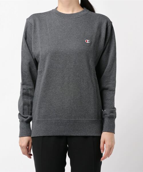 Champion（チャンピオン）の「[Champion]チャンピオンクルーネックスウェットトップス（スウェット・レディース・ホワイト/グレー/ブラック/ネイビー/オリーブ/ベージュ系その他/チャコール/オレンジ/ベージュ/モスグリーン/レンガ・L/M）」の5枚目の写真