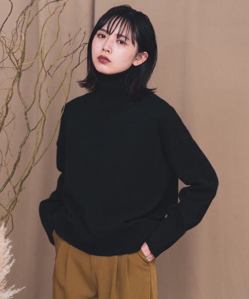 Aunt Marie's(アントマリーズ)の「AUNT MARIE'S ハイネックニット(ニット/セーター・レディース・ブラック/ベージュ/ナチュラル/ライトグリーン・FREE)」の20枚目の写真