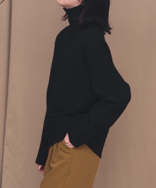 Aunt Marie's(アントマリーズ)の「AUNT MARIE'S ハイネックニット(ニット/セーター・レディース・ブラック/ベージュ/ナチュラル/ライトグリーン・FREE)」の14枚目の写真