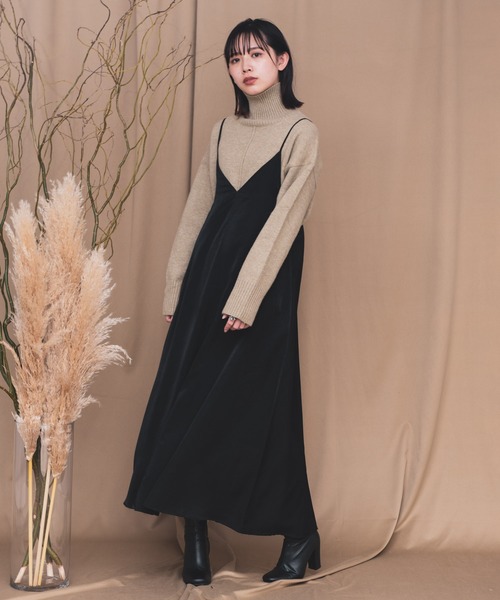 Aunt Marie's(アントマリーズ)の「AUNT MARIE'S ハイネックニット(ニット/セーター・レディース・ブラック/ベージュ/ナチュラル/ライトグリーン・FREE)」の16枚目の写真