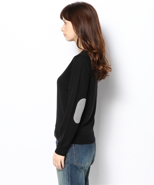 BEAMS BOY(ビームスボーイ)の「BEAMS BOY / 12ゲージ エルボーパッチ Vネック 14FW(ニット/セーター・レディース・ブラック/レッド/ブルー系その他・ONE SIZE)」の5枚目の写真