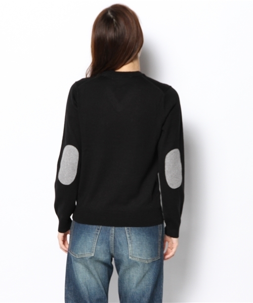 BEAMS BOY(ビームスボーイ)の「BEAMS BOY / 12ゲージ エルボーパッチ Vネック 14FW(ニット/セーター・レディース・ブラック/レッド/ブルー系その他・ONE SIZE)」の6枚目の写真