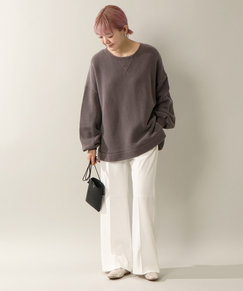 notch.（ノッチ）の「センタープレスパンツ（スラックス・レディース・ライトグレー/オフホワイト/ブルー/ブラック/ピンク/ライトベージュ・L/M/TL/TM）」の12枚目の写真