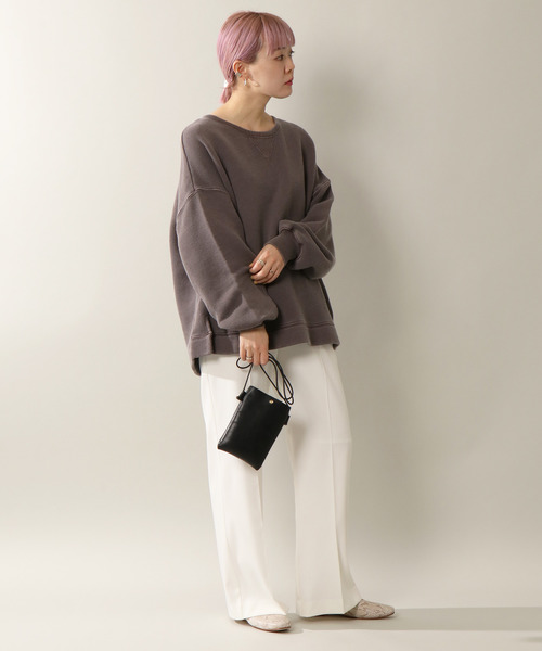 notch.（ノッチ）の「センタープレスパンツ（スラックス・レディース・ライトグレー/オフホワイト/ブルー/ブラック/ピンク/ライトベージュ・L/M/TL/TM）」の11枚目の写真