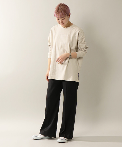 notch.（ノッチ）の「センタープレスパンツ（スラックス・レディース・ライトグレー/オフホワイト/ブルー/ブラック/ピンク/ライトベージュ・L/M/TL/TM）」の17枚目の写真