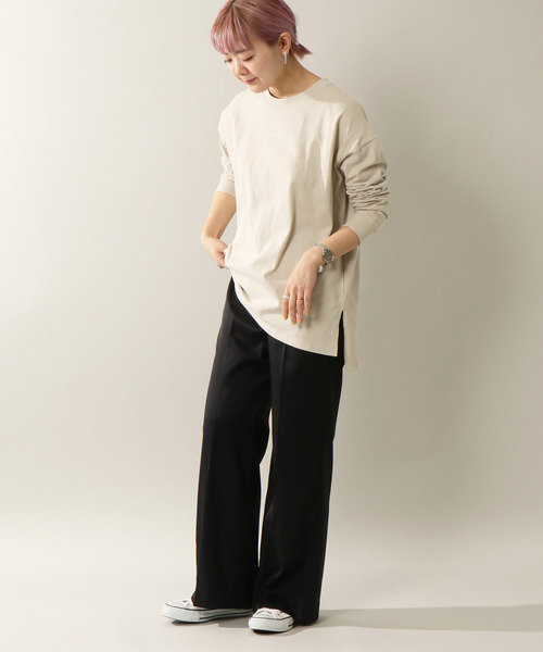 notch.（ノッチ）の「センタープレスパンツ（スラックス・レディース・ライトグレー/オフホワイト/ブルー/ブラック/ピンク/ライトベージュ・L/M/TL/TM）」の16枚目の写真