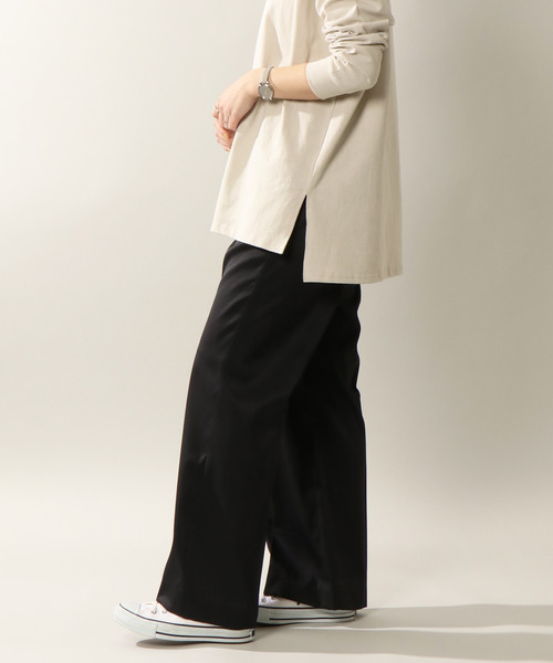 notch.（ノッチ）の「センタープレスパンツ（スラックス・レディース・ライトグレー/オフホワイト/ブルー/ブラック/ピンク/ライトベージュ・L/M/TL/TM）」の14枚目の写真