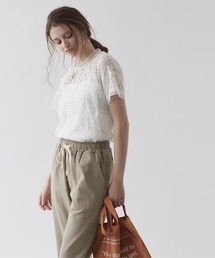 titivate | 半袖ﾚｰｽﾄｯﾌﾟｽ(Tシャツ/カットソー)