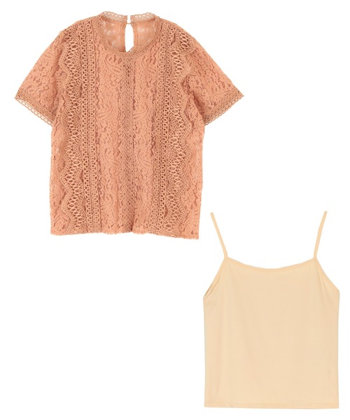 半袖レーストップス（Tシャツ/カットソー）｜titivate（ティティ