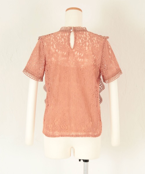 titivate（ティティベイト）の「半袖ﾚｰｽﾄｯﾌﾟｽ（Tシャツ/カットソー・レディース・ホワイト/ライトベージュ/オレンジ/ブラック・M）」の15枚目の写真