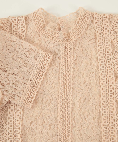 titivate（ティティベイト）の「半袖ﾚｰｽﾄｯﾌﾟｽ（Tシャツ/カットソー・レディース・ホワイト/ライトベージュ/オレンジ/ブラック・M）」の16枚目の写真