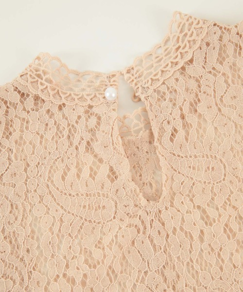 titivate（ティティベイト）の「半袖ﾚｰｽﾄｯﾌﾟｽ（Tシャツ/カットソー・レディース・ホワイト/ライトベージュ/オレンジ/ブラック・M）」の17枚目の写真