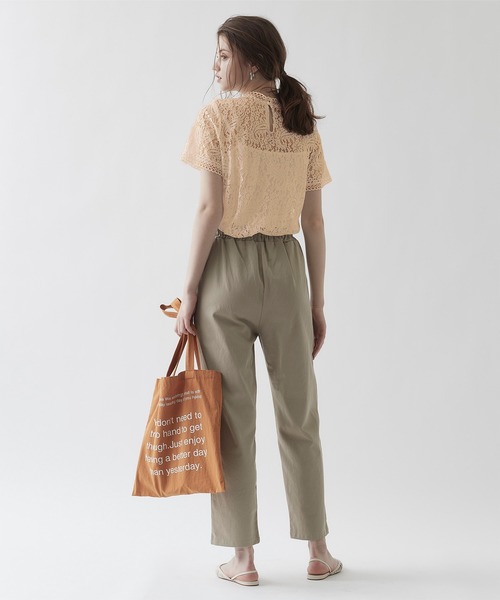 vis 半袖 レース トップス FREE 茶色 vis 半袖 レース トップス FREE 茶色 vis 半袖 レース トップス FREE