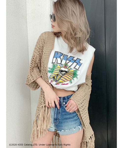 GYDA（ジェイダ）の「テープヤーンニットフリンジガウン（カーディガン/ボレロ・レディース・アイボリー/ベージュ/その他1・FREE）」の3枚目の写真